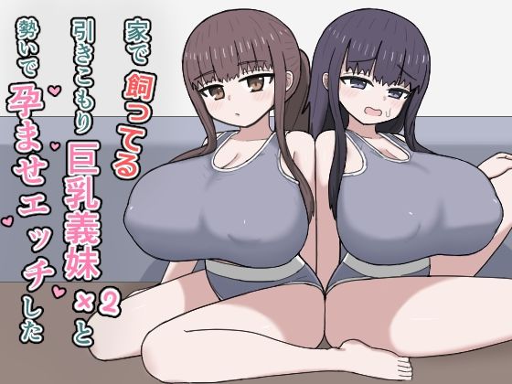 家で飼ってる引きこもり巨乳義妹×2と勢いで孕ませエッチした エロ漫画（d_764771）